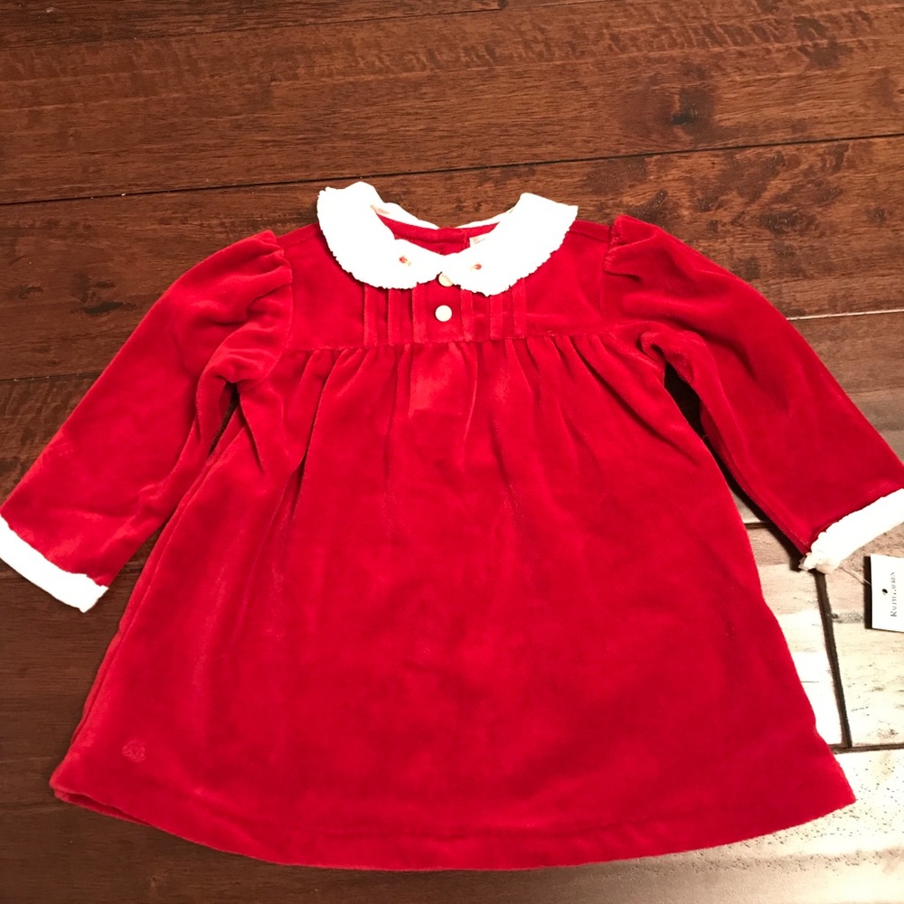 Ralph Lauren velour/velvet red dress